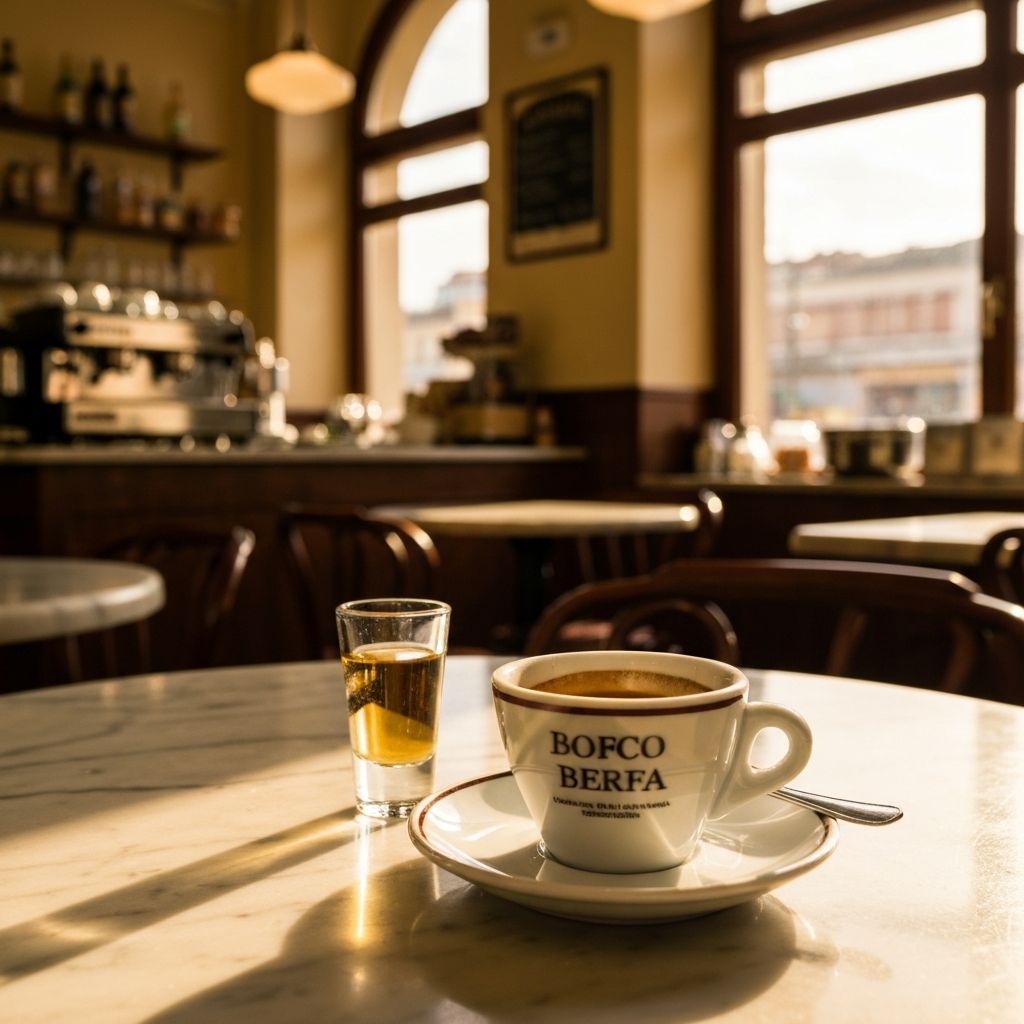 Caffe' espresso corretto con grappa